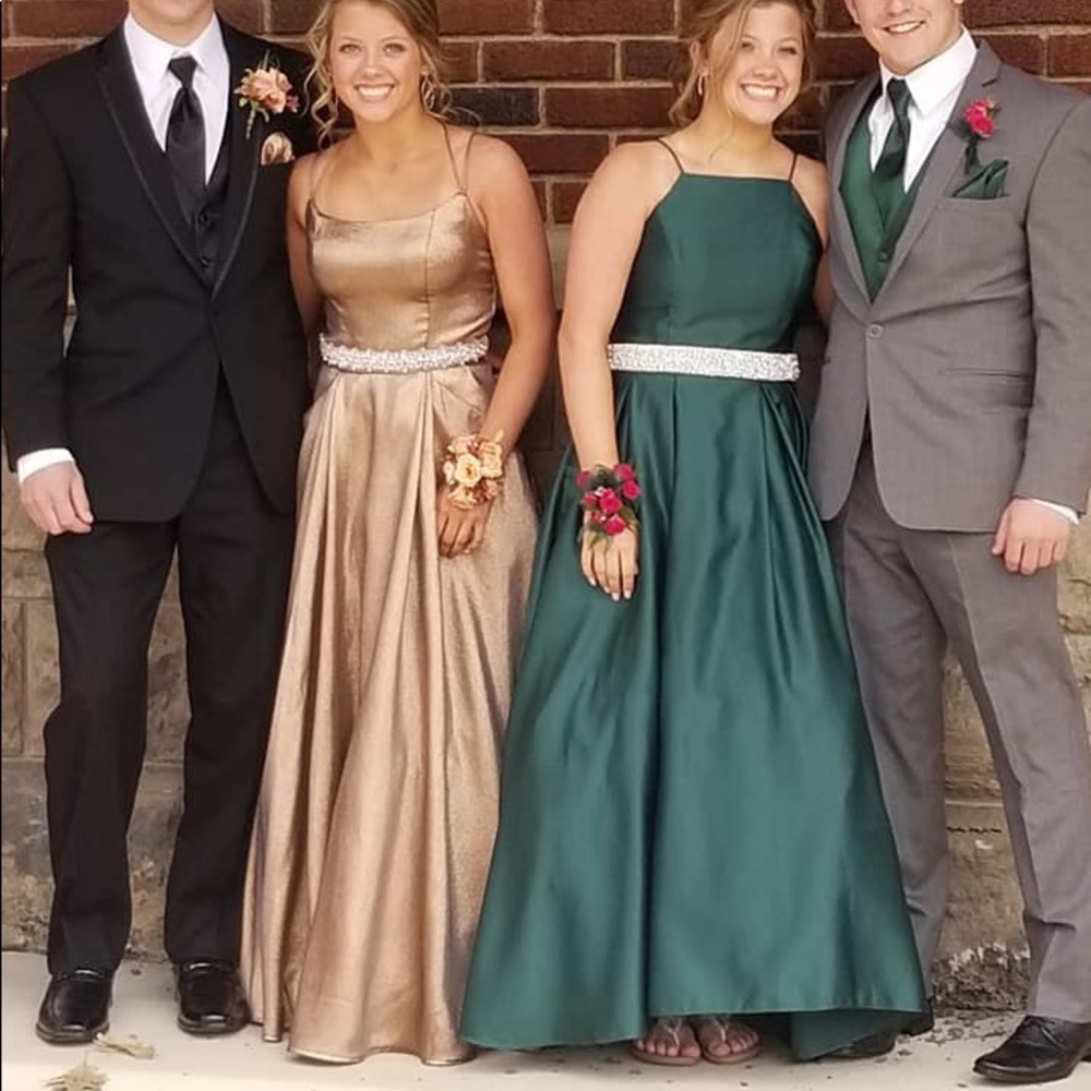 Blonde Nites Gold prom dress